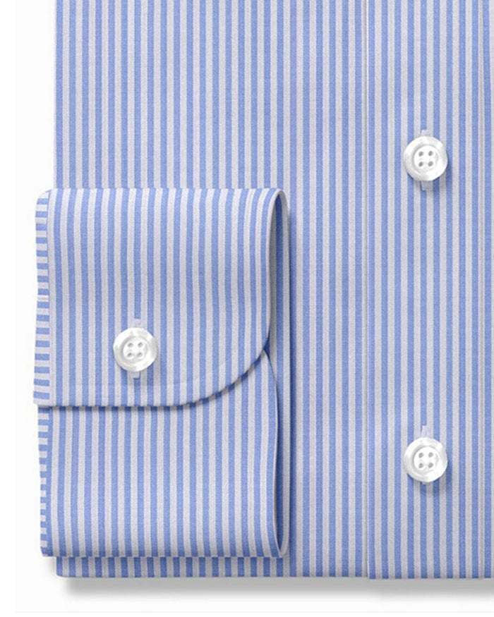 Carlo Riva White Blue Dress Stripes