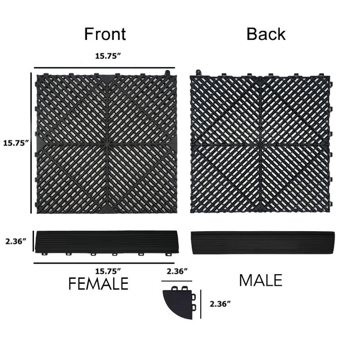CarTrax FX Garage Edge Ramps (Male/Female) | Box of 6 | Canada