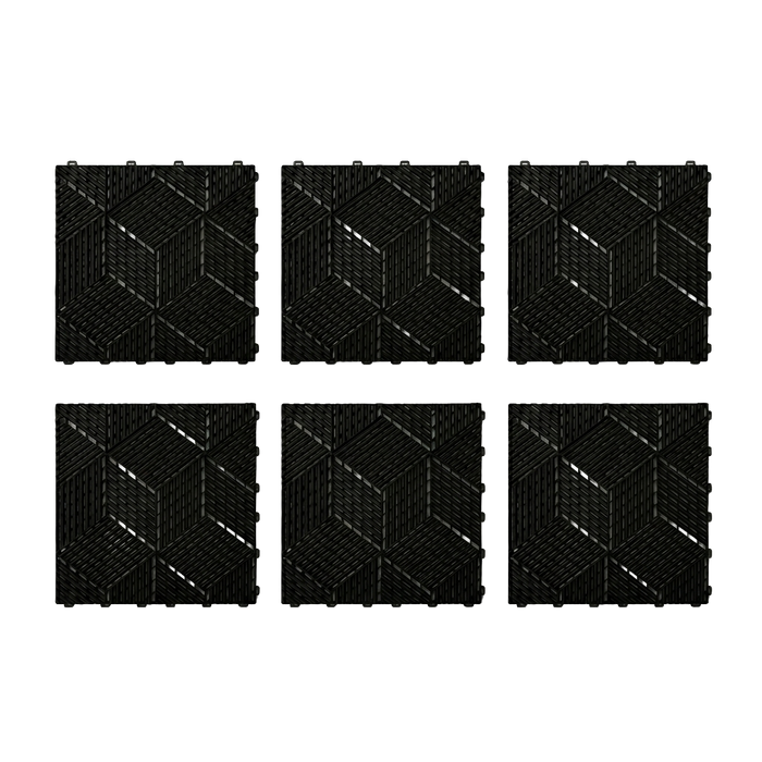 Black / 6 tiles / 3D Cube