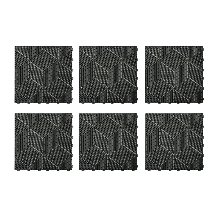 Charcoal / 6 tiles / 3D Cube