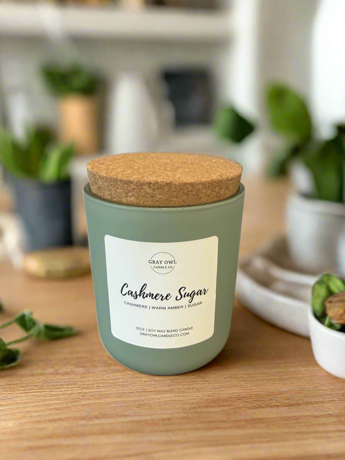 Cashmere Sugar Wooden Wick Candle