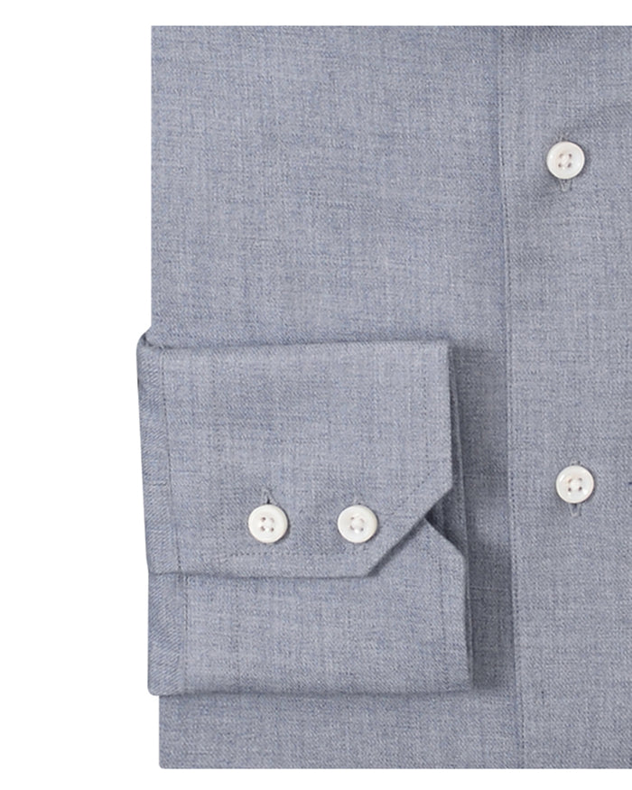 Cashmerello Alumo: Greyish Blue Cotton Twill