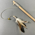 Cat Teaser Toy with Feathers and Bell, Cat Wand