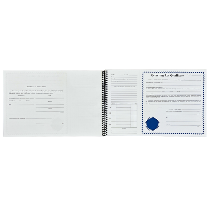 Cemetery Lot Certificate Book (CB-Cemetery Lot)