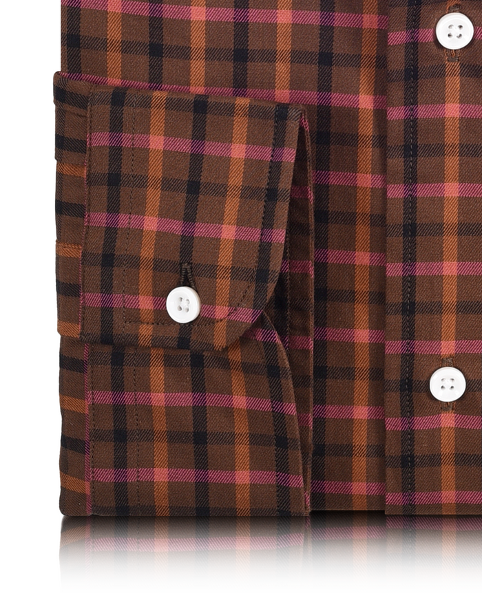 Checks: Pink Tan Black Tattersall