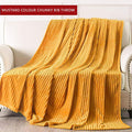 Chunky Ribbed Throw Blankets 150x200cm 100% Polyester - Cozy & Warm - Perfect Blankets for Bed, Sofa, Couch MUSTARDOur chunky throw blanket is big enough to hold a bed, sofa, or couch. It can also be used as a home decoration. Whether you're snuggling up