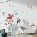 Circus Animals Wallpaper, Kids Room Mural, Removable Wallpaper