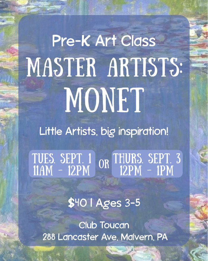 Class: Pre-K Art Class - Master Artists - Monet