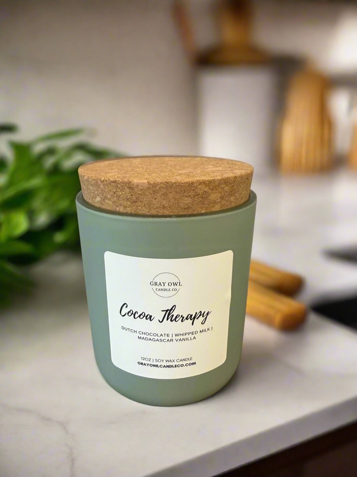 Cocoa Therapy Wooden Wick Candle