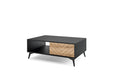 Coffee table DIAMOND 07 black / evoke oakCoffee table DIAMOND 07 (104/40/68) ColourBlack / Oak Evoke MaterialLaminated board 16mm VeneerEdging ABS Metal Legs PUSH-TO-OPENAnna Furniture