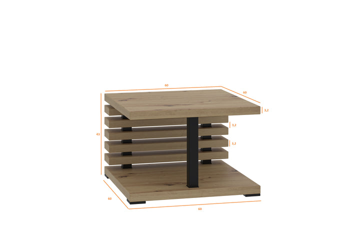 COFFEE TABLE KYOTO WHITEIntroducing COFFEE TABLE KYOTO, an ideal addition to any corner or regular sofa. Its sleek and contemporary rung-shaped structure, adorned with metallic accents, makes it a standout piece. Constructed from a 32mm thick board, this