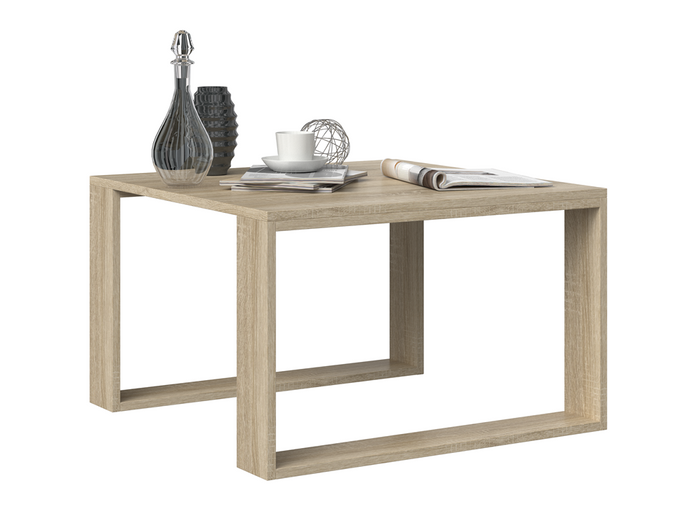 COFFEE TABLE LIVING ROOM LOFT MODERN MINI SONOMA 67x67cmfunctionality easy assembly assembly instructions in the packagePerfect for the living room.its made of a double-laminated board with increased hardness, which makes the surface of the furniture more
