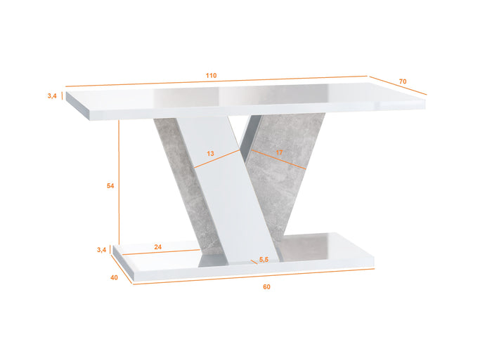 COFFEE TABLE VINEY STONE GREY / BLACKCoffee Table Viney Stone / Black The COFFEE TABLE VINEY brings a distinct and contemporary look to any space. Its unconventional design adds a fresh and airy feel to your home decor. Perfect for the dining room, kitche