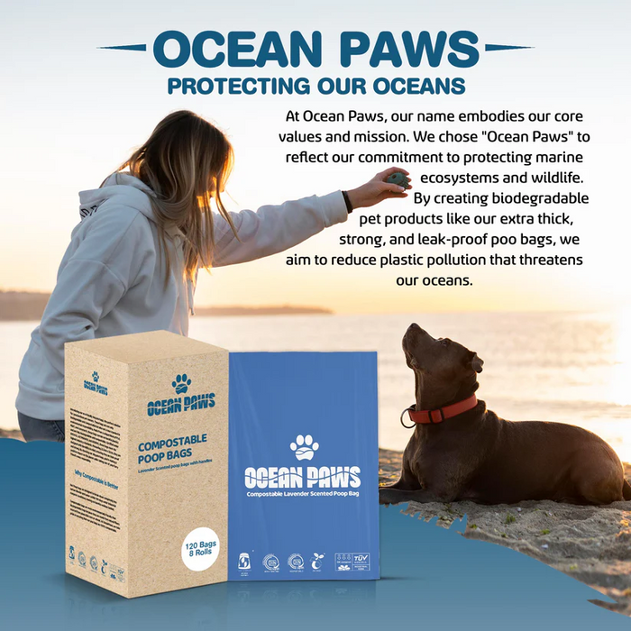 Compostable Dog Poo Bags 8 rolls (120 bags)
