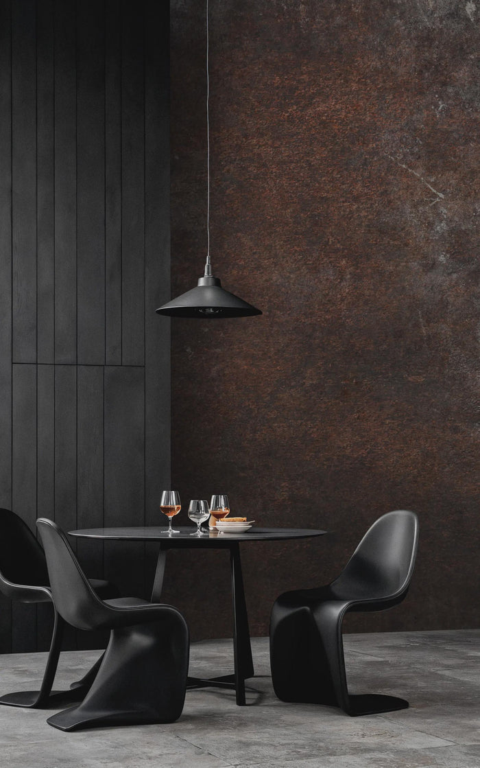 Concrete-Look Wallpaper in Red and Gray Tones: Rusty Deco Art Wall Mural