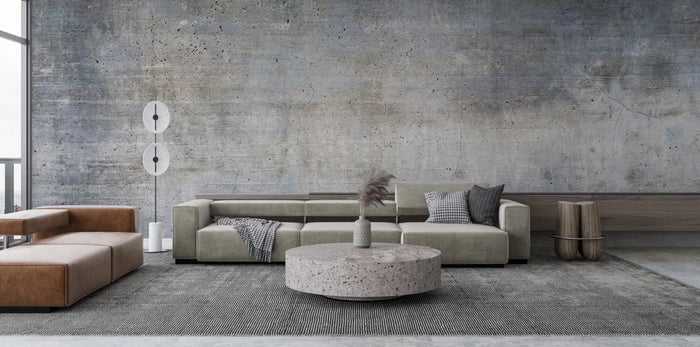 Concrete Wall Look Wallpaper: Modern Peel and Stick Wallpaper