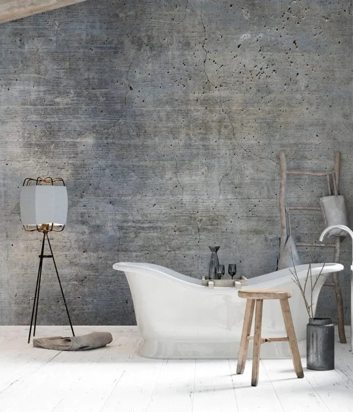 Concrete Wall Look Wallpaper: Modern Peel and Stick Wallpaper