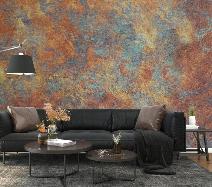 Copper Look Wallpaper Mural: Modern Deco Art, Easy Application