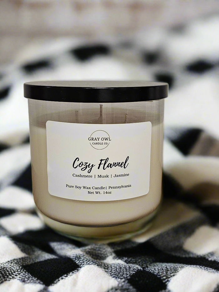 Cozy Flannel Large Soy Candle | 3 Wick