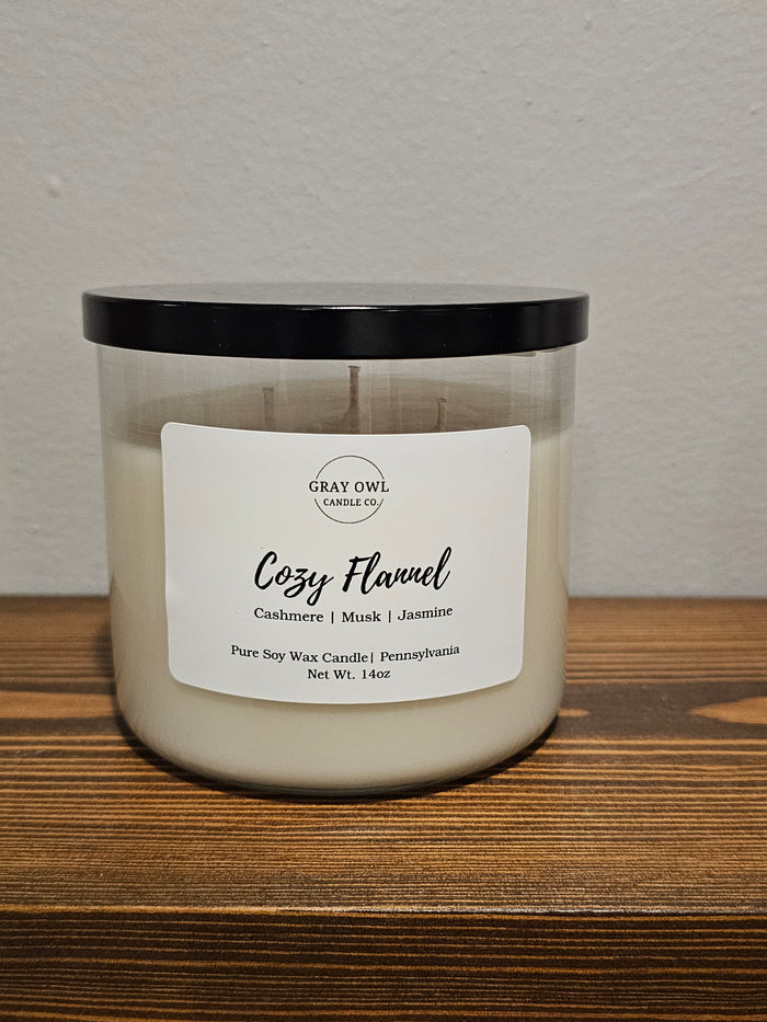 Cozy Flannel Large Soy Candle | 3 Wick