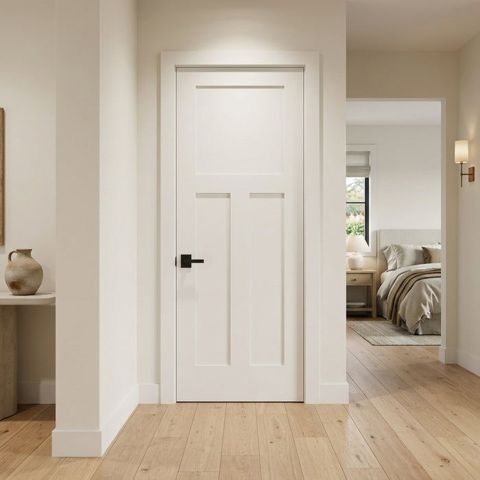 Craftsman 3 Panel Shaker Solid Core MDF Interior Door
