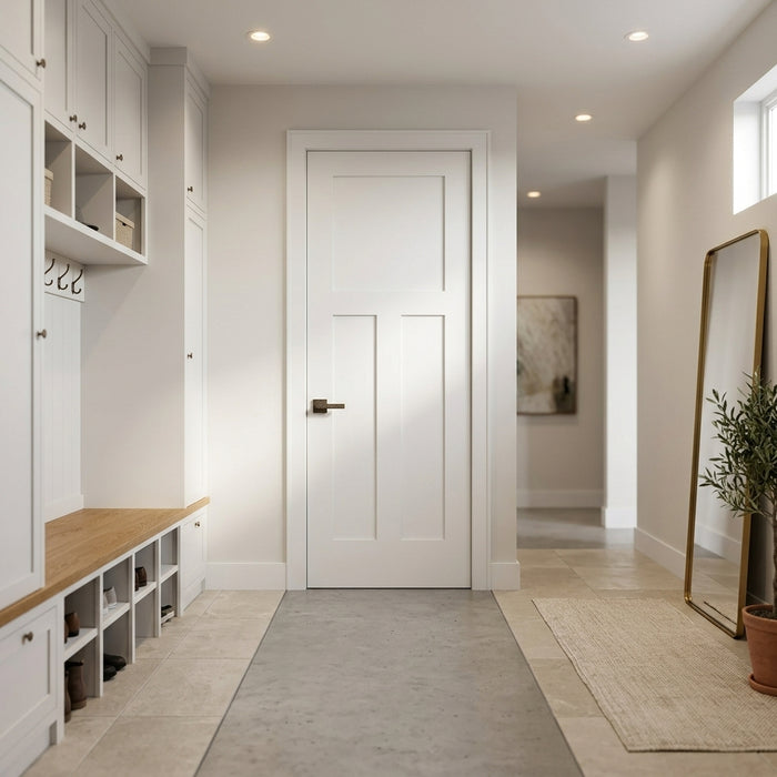 Craftsman 3 Panel Shaker Solid Core MDF Interior Door