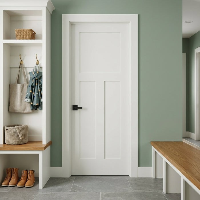 Craftsman 3 Panel Shaker Solid Core MDF Interior Door