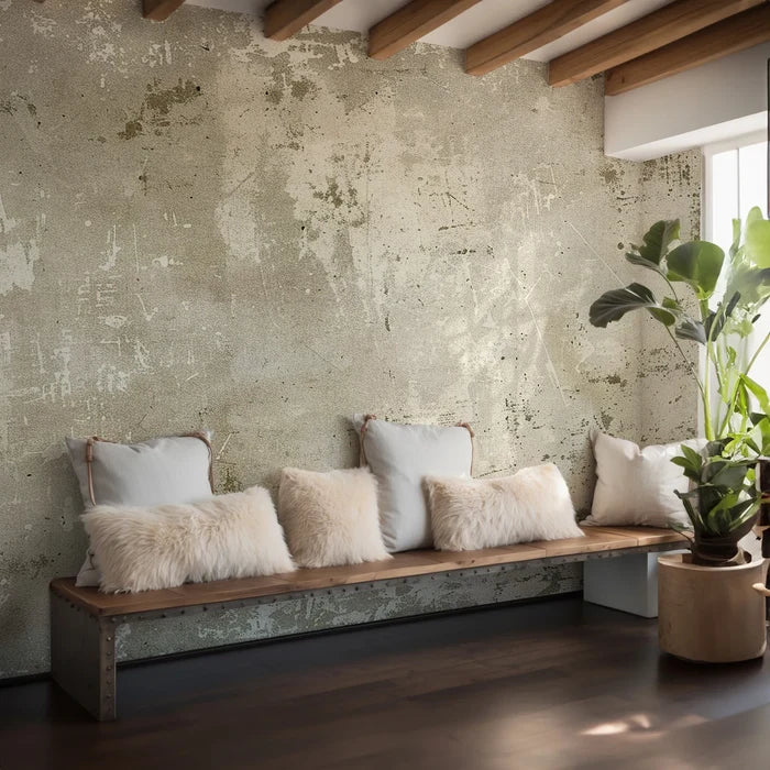 Concrete Look Wallpaper | Peel and Stick Wallpaper | 2WayWallpaper