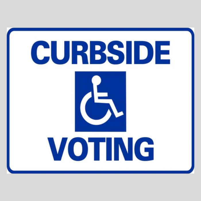 CURBSIDE VOTING Corrugated A-Frame Sign - Multi (SG-103G)