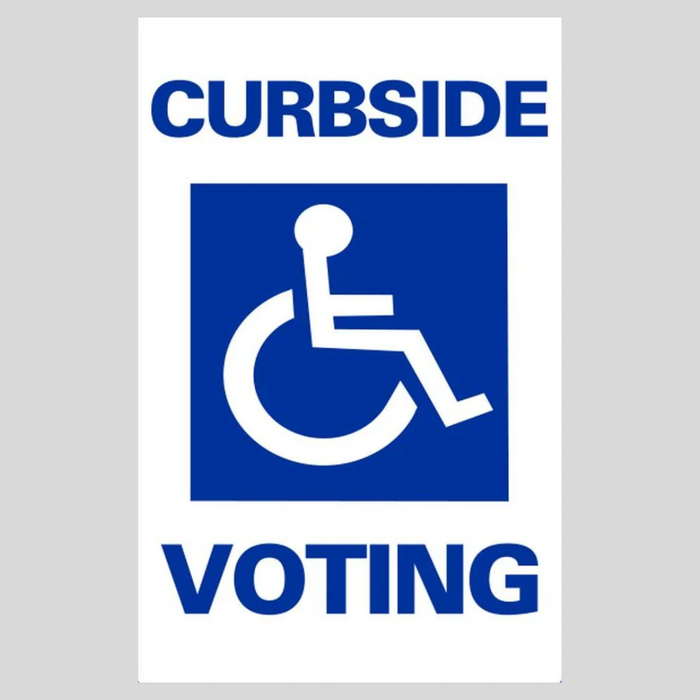 CURBSIDE VOTING Corrugated A-Frame Sign (SG-103F)