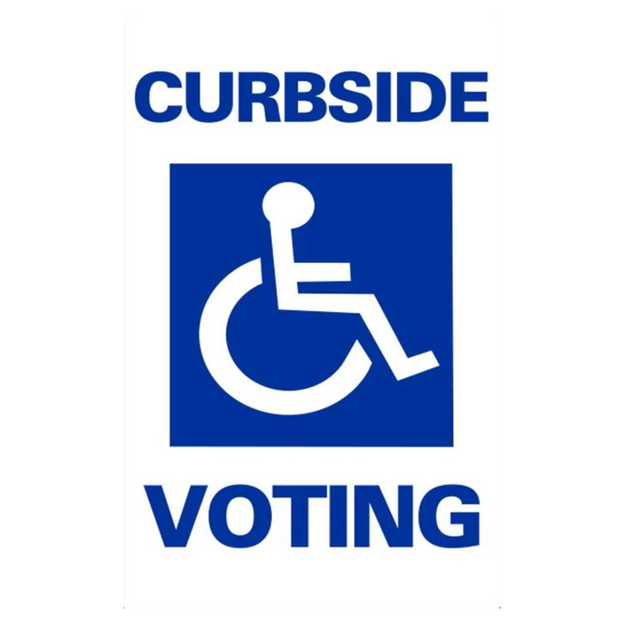 CURBSIDE VOTING DOUBLE-SIDED Metal A-Frame Sign (SG-103A2)