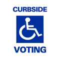 CURBSIDE VOTING DOUBLE-SIDED Metal A-Frame Sign (SG-103A2)