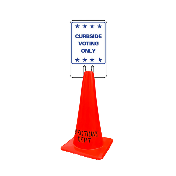 CURBSIDE VOTING ONLY DOUBLE-SIDED Cone Base Sign (SG-207I2)