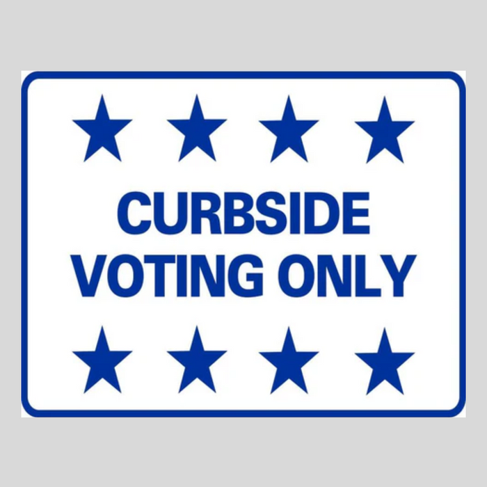 CURBSIDE VOTING ONLY H-Stake Sign (SG-207D2)