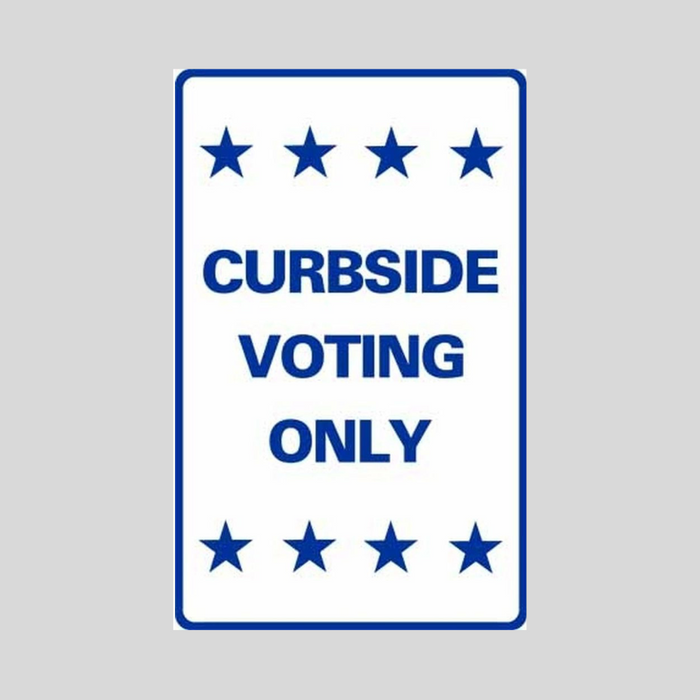 CURBSIDE VOTING ONLY Medium A-frame Sign (SG-207C)