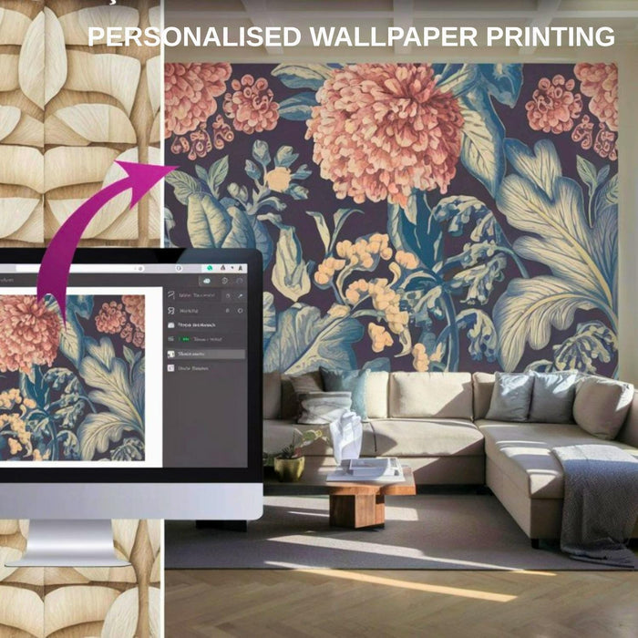 Custom Wallpaper Mural: Personalized Design, Nonwoven, Peel & Stick