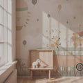 Cute Fox Bear Wallpaper, School Bus Rainbow Decor