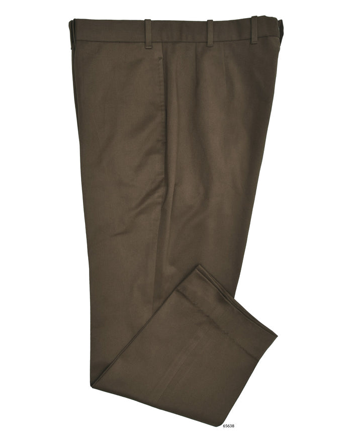 Dacota Soft Dark Brown Stretch Twill Pants
