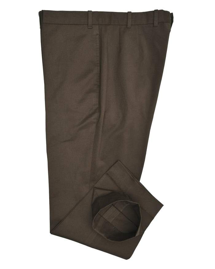 Dacota Soft Dark Brown Stretch Twill Pants