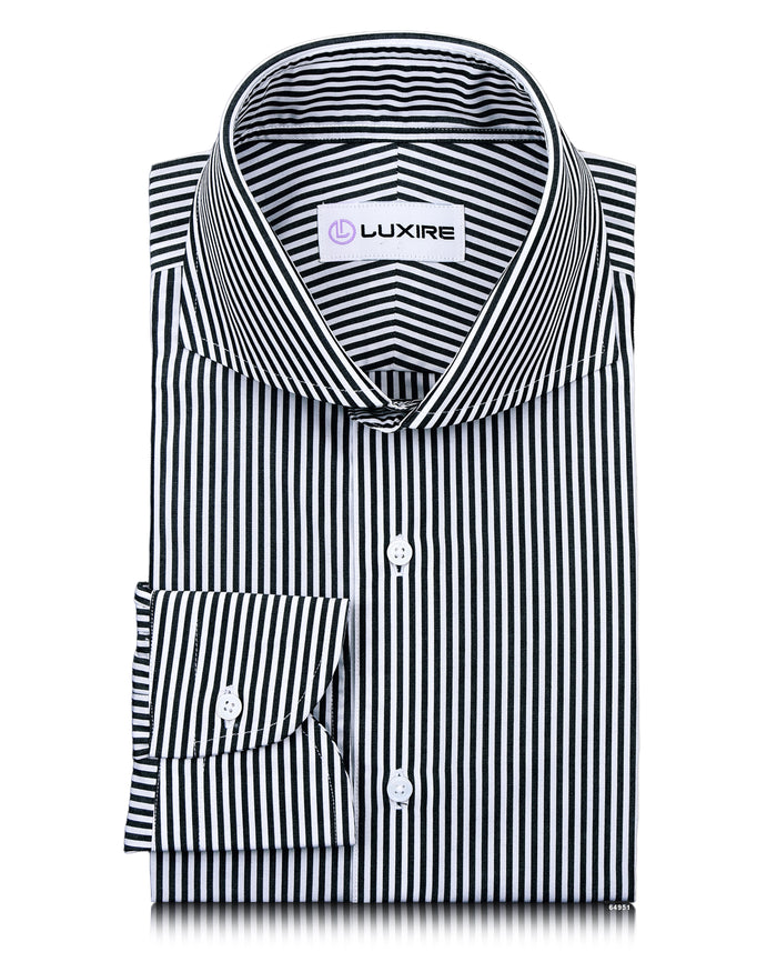 Dark Black Pencil Stripes On White