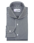 Dark Black Pencil Stripes On White
