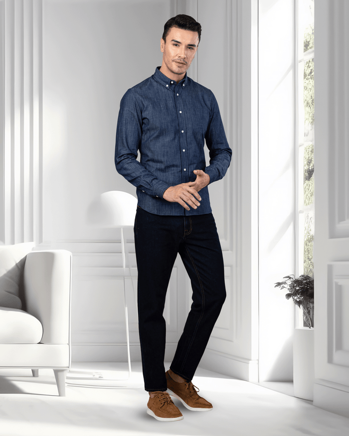 Dark Blue Denim Shirt