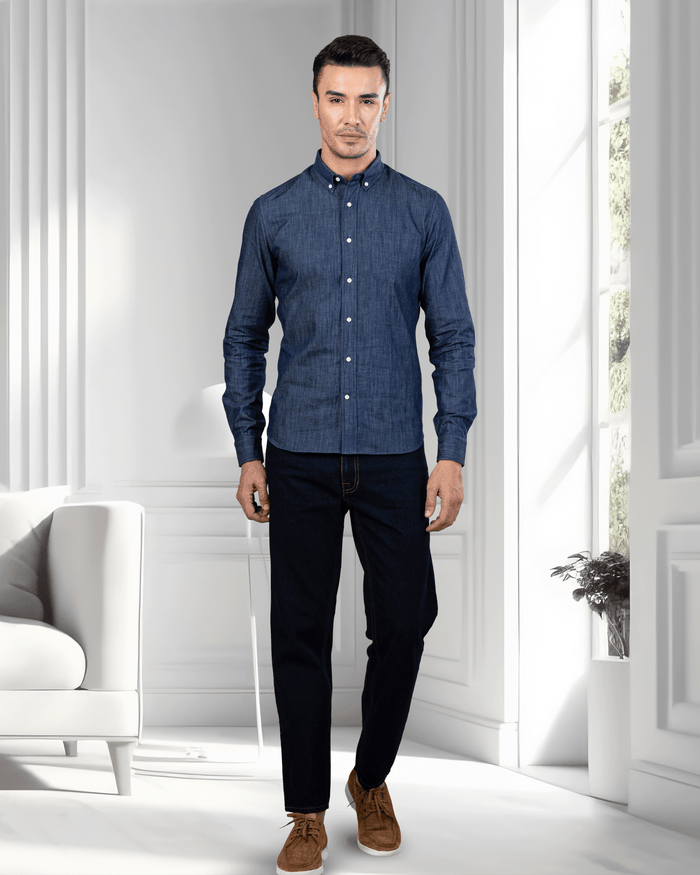 Dark Blue Denim Shirt
