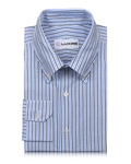 Dark Blue With Black Stripes On White Shirt
