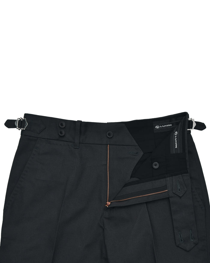 Dark Charcoal Grey Twill Pant