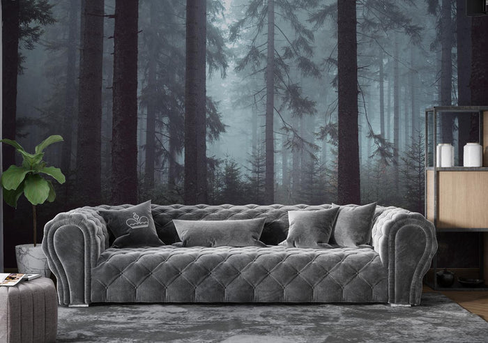 Dark Forest Landscape Wallpaper: Study Room, Office Decor