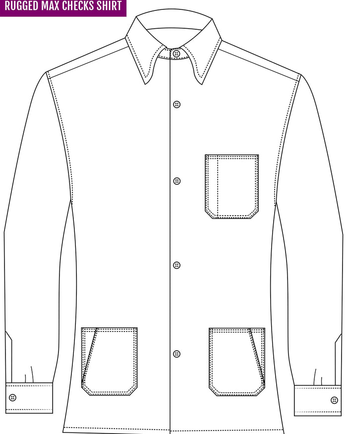 Dark Gull Grey Navy Plaid Flannel Work Shirt