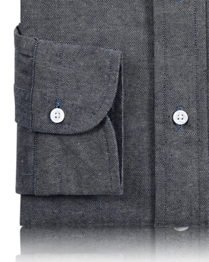 Dark Navy Blue Oxford Dress Shirt