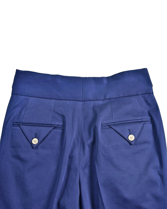 Dark Royal Blue Satin Cotton