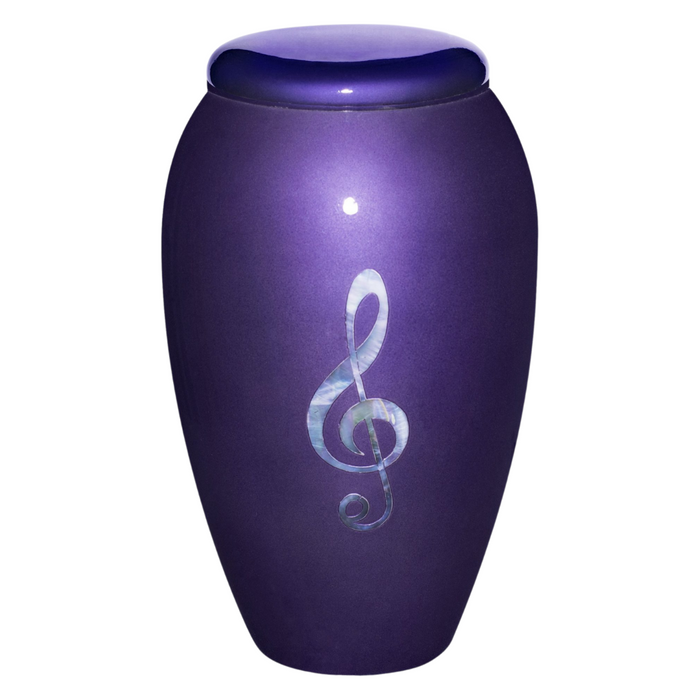 Deep Purple Mother of Pearl Urn — ISU-RJ-0158